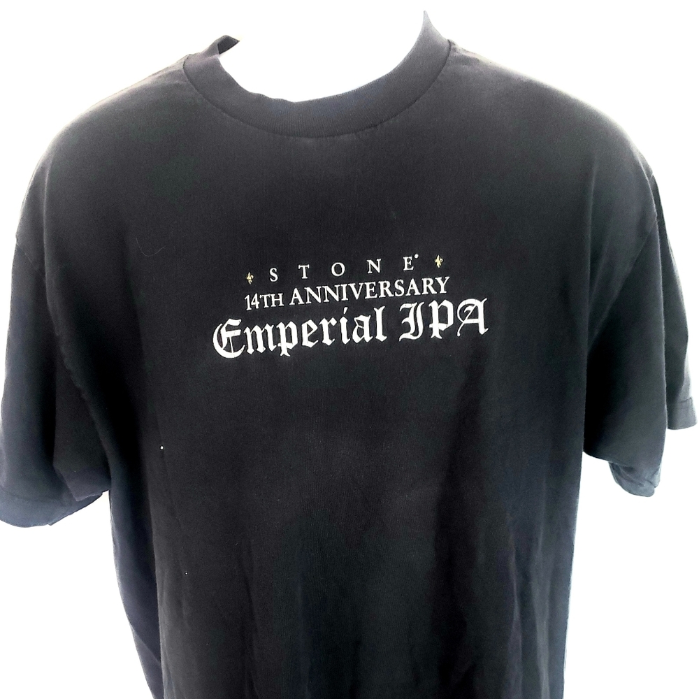 Stone Brewing 14th Anniversary Mens Grey T shirt L